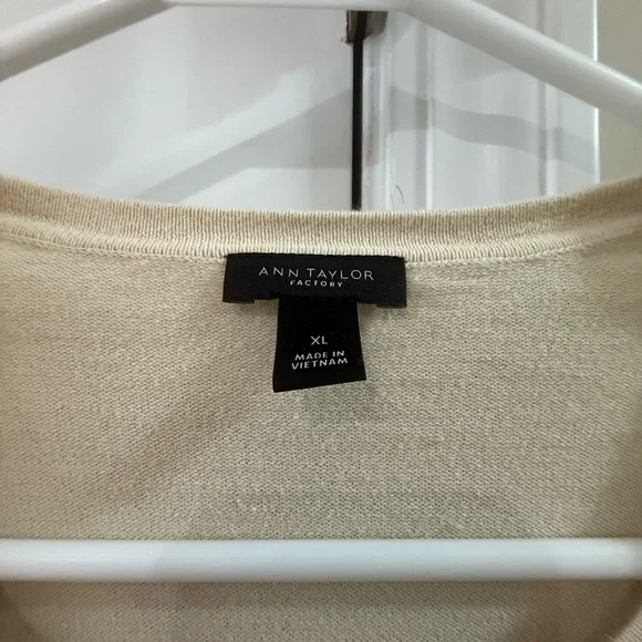 Ann Taylor Beige Button-Up Cardigan - Picture 2 of 3